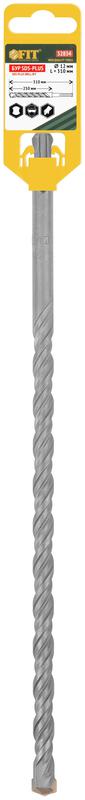 Бур по бетону SDS PLUS профи W-образная вставка двойная спираль 12х310мм FIT 32834