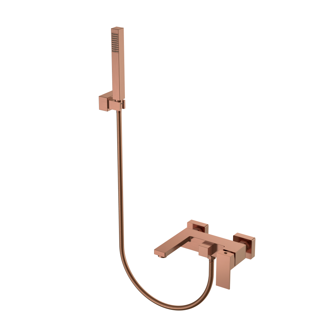 Смеситель для ванны с душем Qubic Copper Brushed