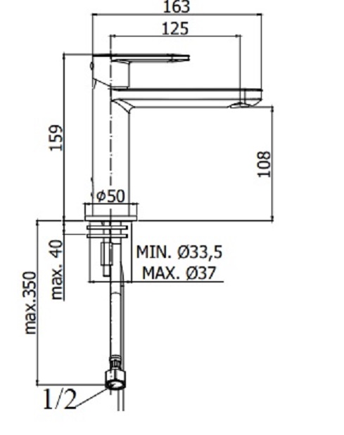 Смеситель для раковины Paffoni CANDY CA071HCR Хром