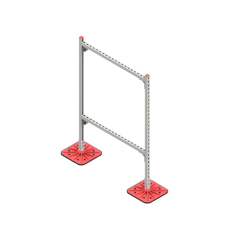 Конструкция опорная для горизонт. прямоугольн. воздуховодов и метал. лотков кабеленесущих систем TECHNORAPTOR FOOT 1000х1500 HD КМ TR0295