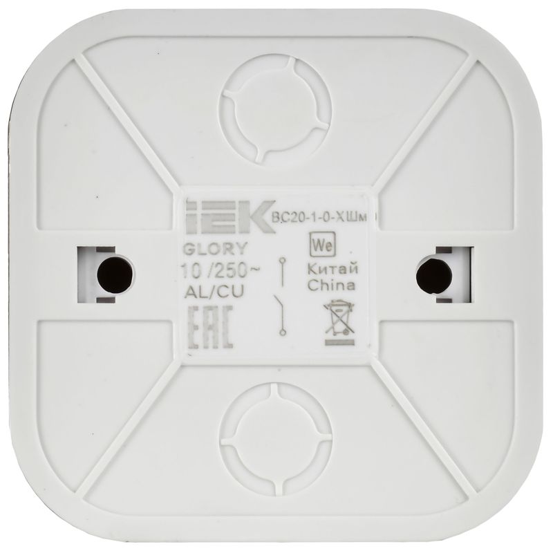 Выключатель 1-кл. ОП GLORY ВС20-1-0-ХШм 10А шампань матов. IEK EVH10-K37M-10