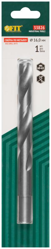 Сверло по металлу HSS полированное в блистере 16.0мм FIT 33826