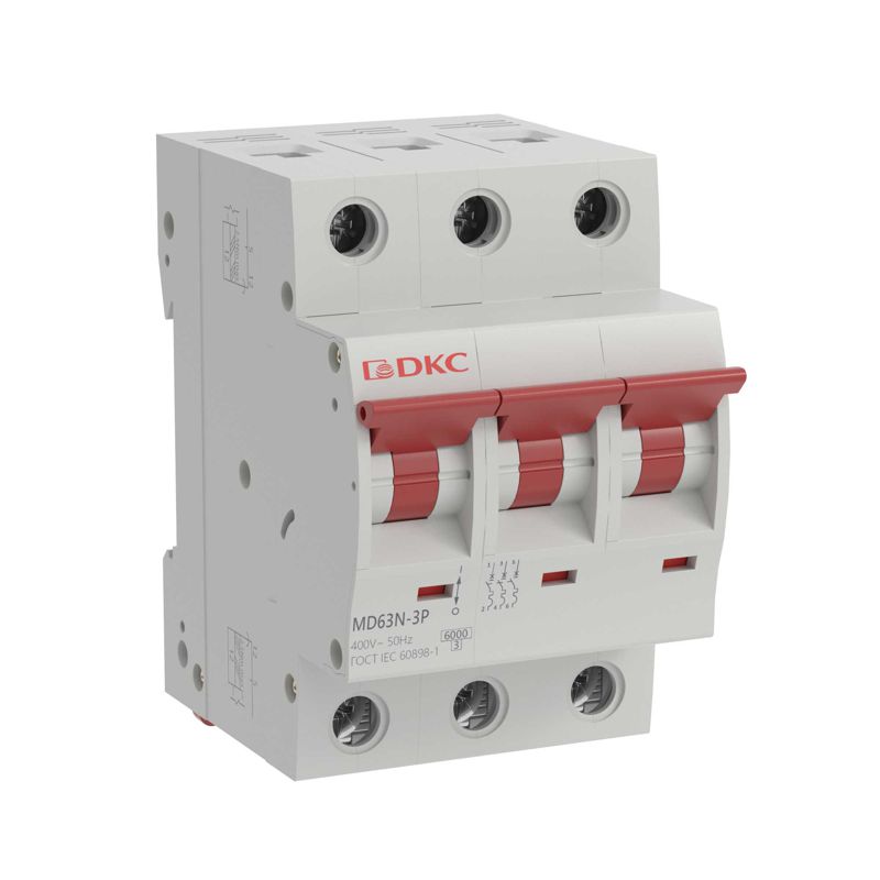 Выключатель автоматический модульный 3п D 16А 6кА YON max MD63N DKC MD63N-3PD16
