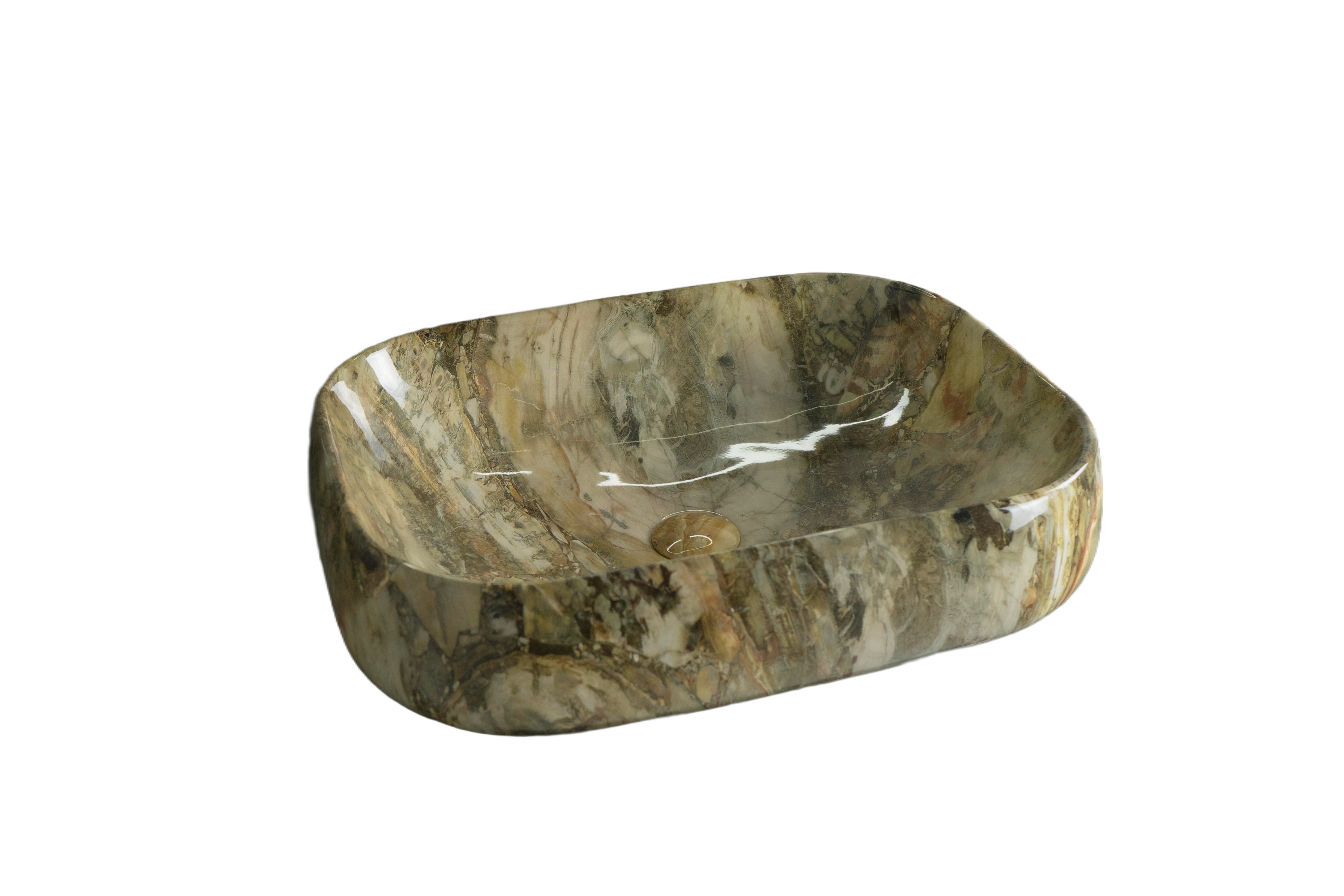 Раковина Gid Mnc186 54423 накладная под камень глянцевая 56x42x14