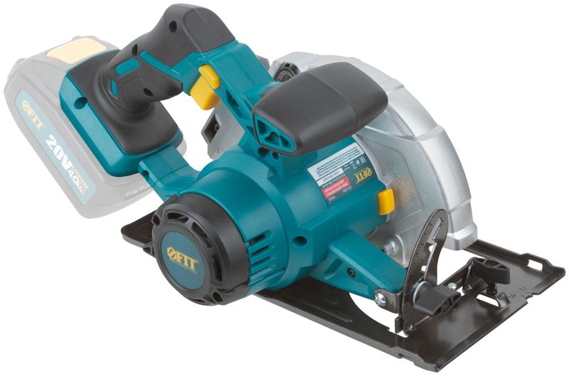 Пила дисковая циркулярная аккумуляторная 20В 3800об/мин 165/20мм FIT 79920