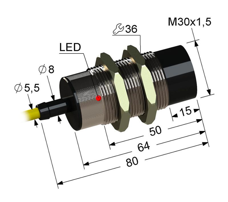 Датчик бесконтактный PS2D-30M80-15N91-Z (ДБ2.30М.80.15.9Т.1.Z) МЕГА-К A8010-T200056641