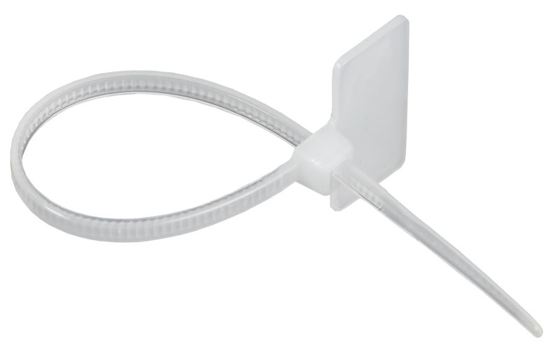 Хомут 2.5х100мм P6.6 маркерный бел. (уп.100шт) IEK UHH14-D025-100-100-K01