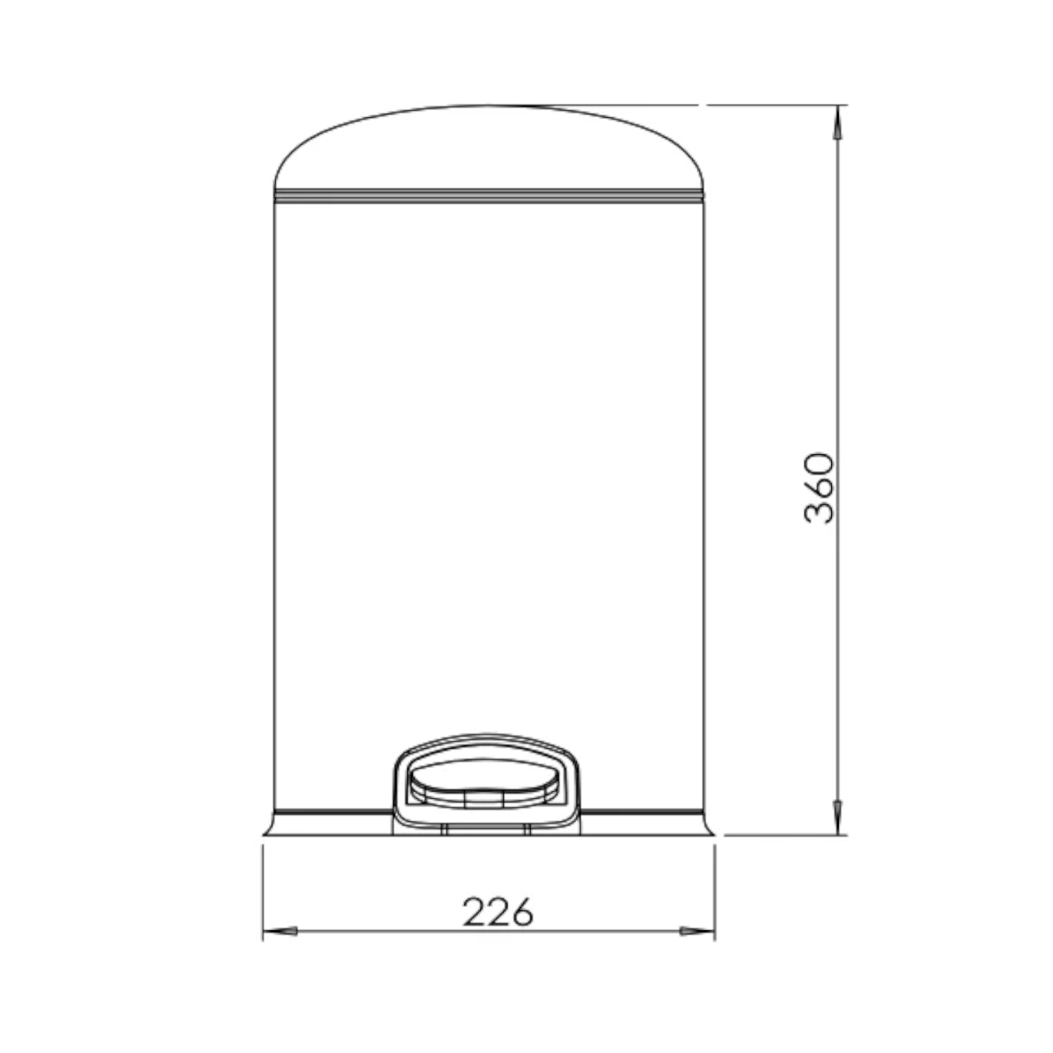 Ведро с микролифтом JAVA S-885-8Q, 8 литров