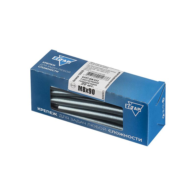 Болт с шестигранной головкой М8х90 DIN 933 оцинк. (уп.20шт) Tech-Krep/Zitar 126515