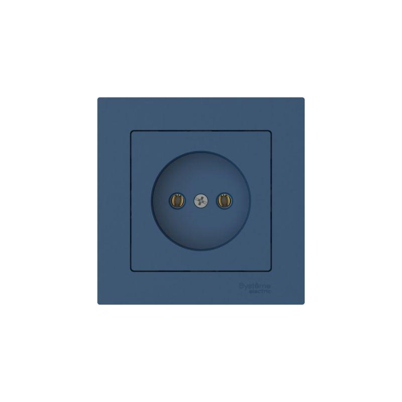 Розетка AtlasDesign 16А без заземл. быстрозажим. клем. в сборе аквамарин SE ATN001140S