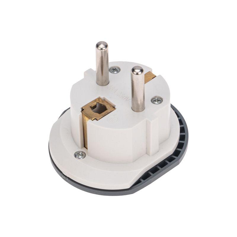 Адаптер универсальный (переходник) 16А с заземл. сер./бел. Rexant 11-1096