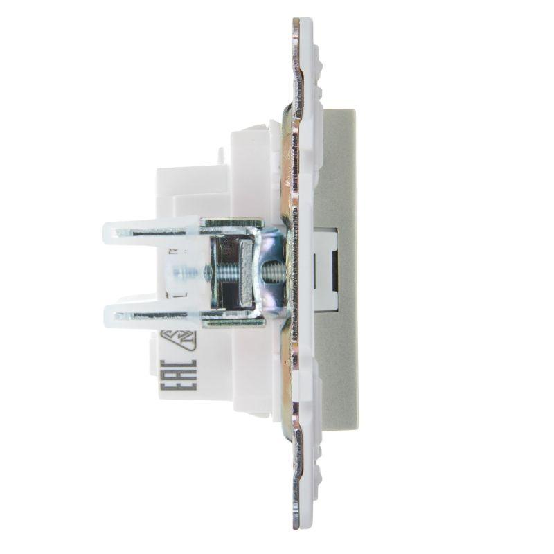 Розетка SKANDY 10А без заземл. защ. шторки SK-R01Sh шампань IEK SK-R13-10-K37