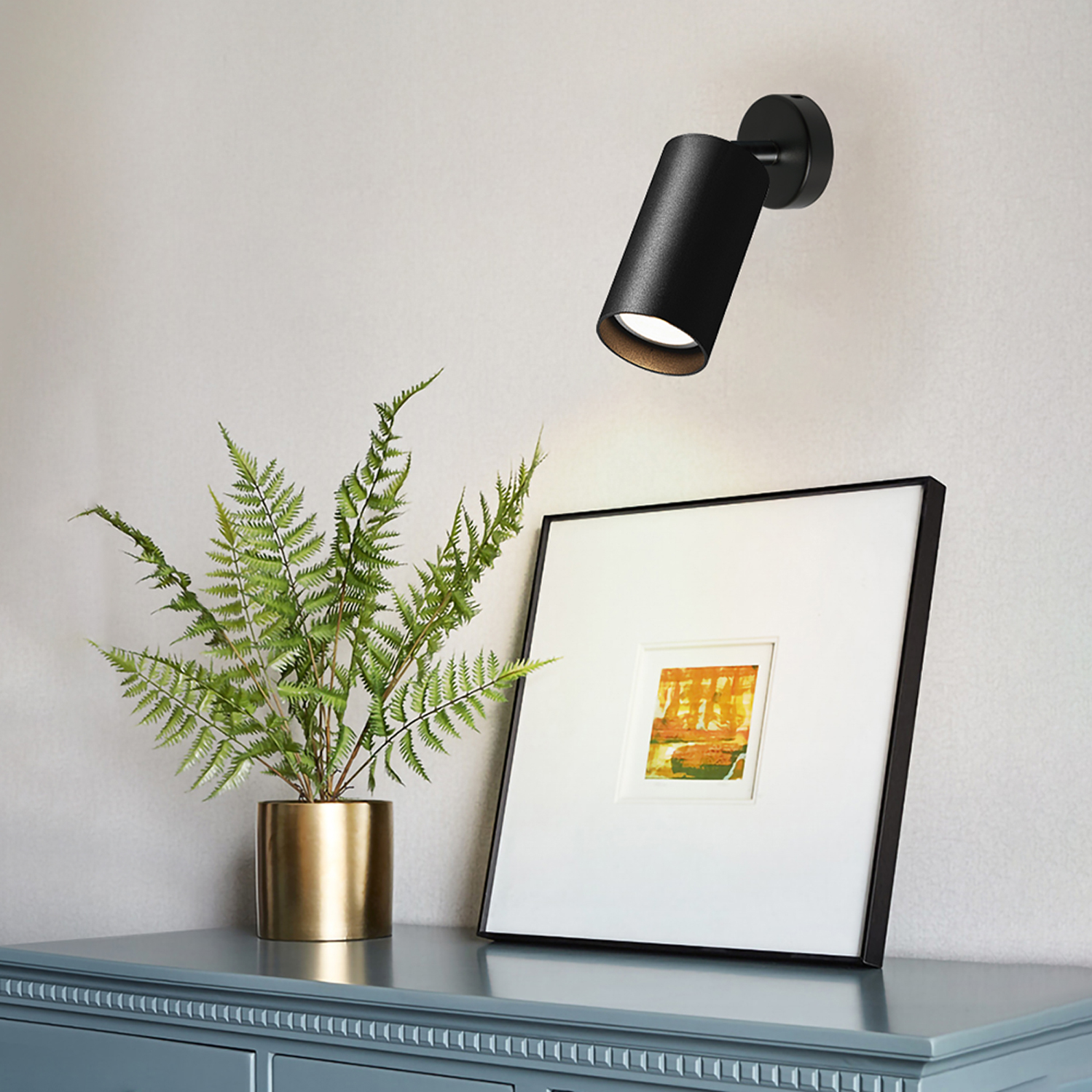 Светильник ДБО GU10 без лампы наклонный черный