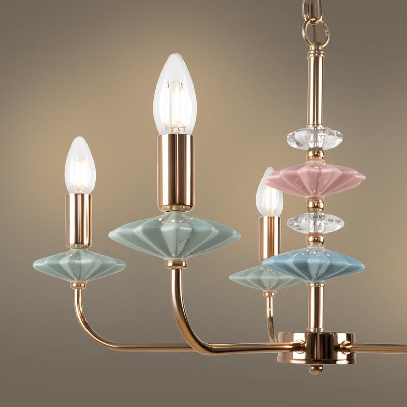 Светильник Castle 40Вт E14х5 IP20 подвесной Freya FR5336PL-05G