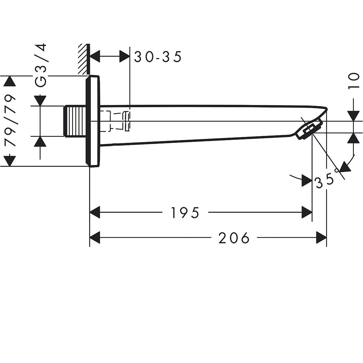 Излив Hansgrohe Logis 71410000 на ванну