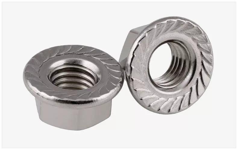 Гайка М8 DIN 6923 с препятствующ. откручиванию насечкой оцинк. (уп.100шт) Промрукав PR08.2367