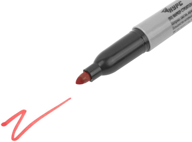 Маркер строительный перманентный красн. КУРС 04383