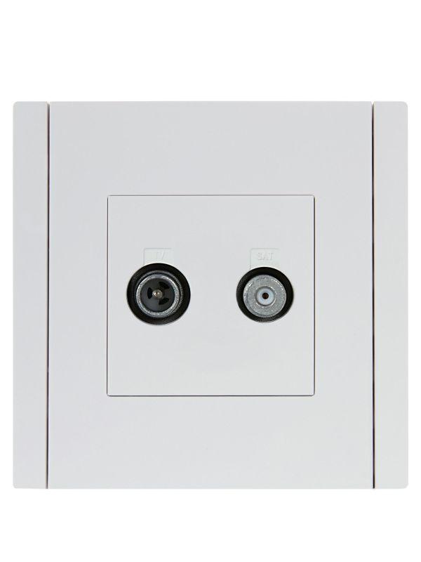 Розетка 2-м TV+SAT FORTE&PIANO FP238 бел. IEK FP-AF20-O-K01