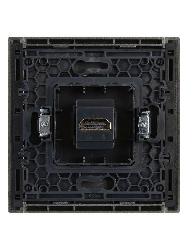Розетка HDMI FORTE&PIANO FP540 сталь IEK FP-H10-K46