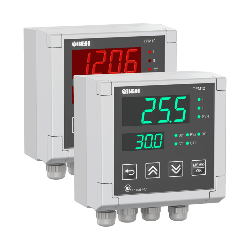 Измеритель-регулятор микропроцессорный ТРМ12-Д.У2.РР.RS ОВЕН 150101