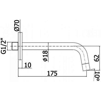 Излив из стены Paffoni LIGHT ZBOC045CR