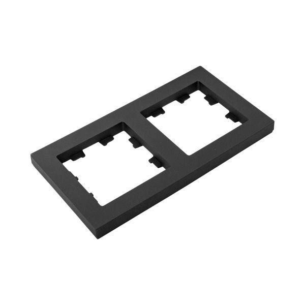 Рамка 2-м Эпика пластик черн. EKF UP1-FPB-02