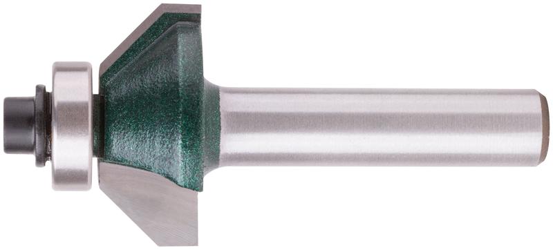 Фреза кромочная конусная с нижним подшипником DхHхL=25х10х54.3мм FIT 3607-081025