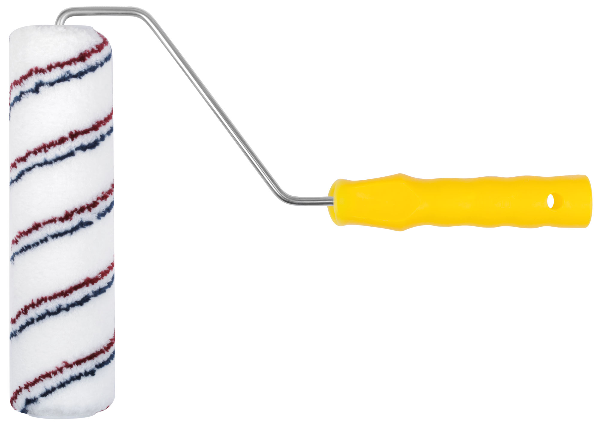 Валик микроволокно, белый с красной и синей полосками, диам. 40/63 мм; ворс 12 мм, 230 мм