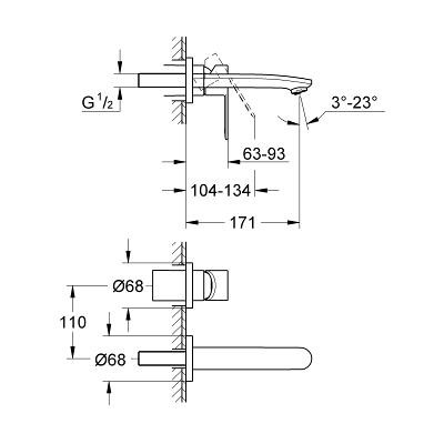 Смеситель Grohe Eurostyle Cosmopolitan 19571002 для раковины