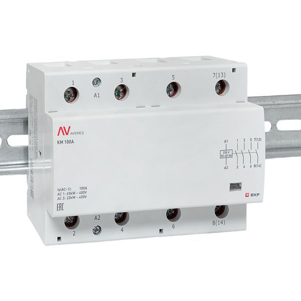 Контактор модульный КМ 100А 4NO 230В AC (6 мод.) AVERES EKF km-av-6-100-40-230V