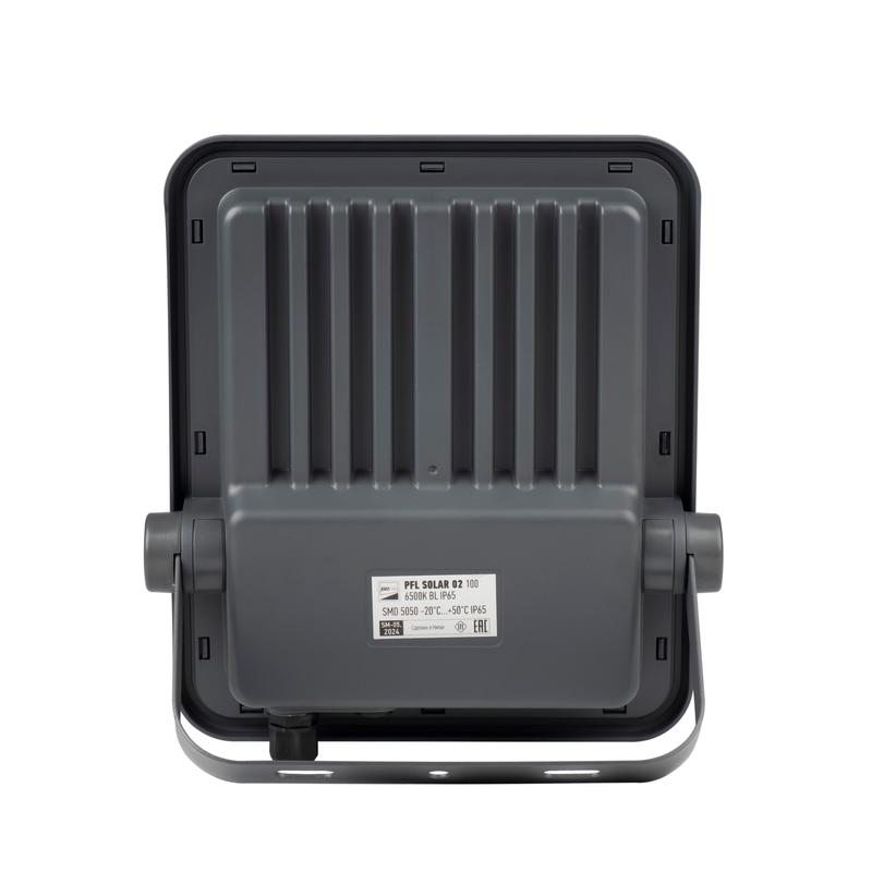 Прожектор светодиодный PFL SOLAR 02 100 6500К GR IP65 ДО с солнечн. панелью и пультом Pro+ JazzWay 5058477