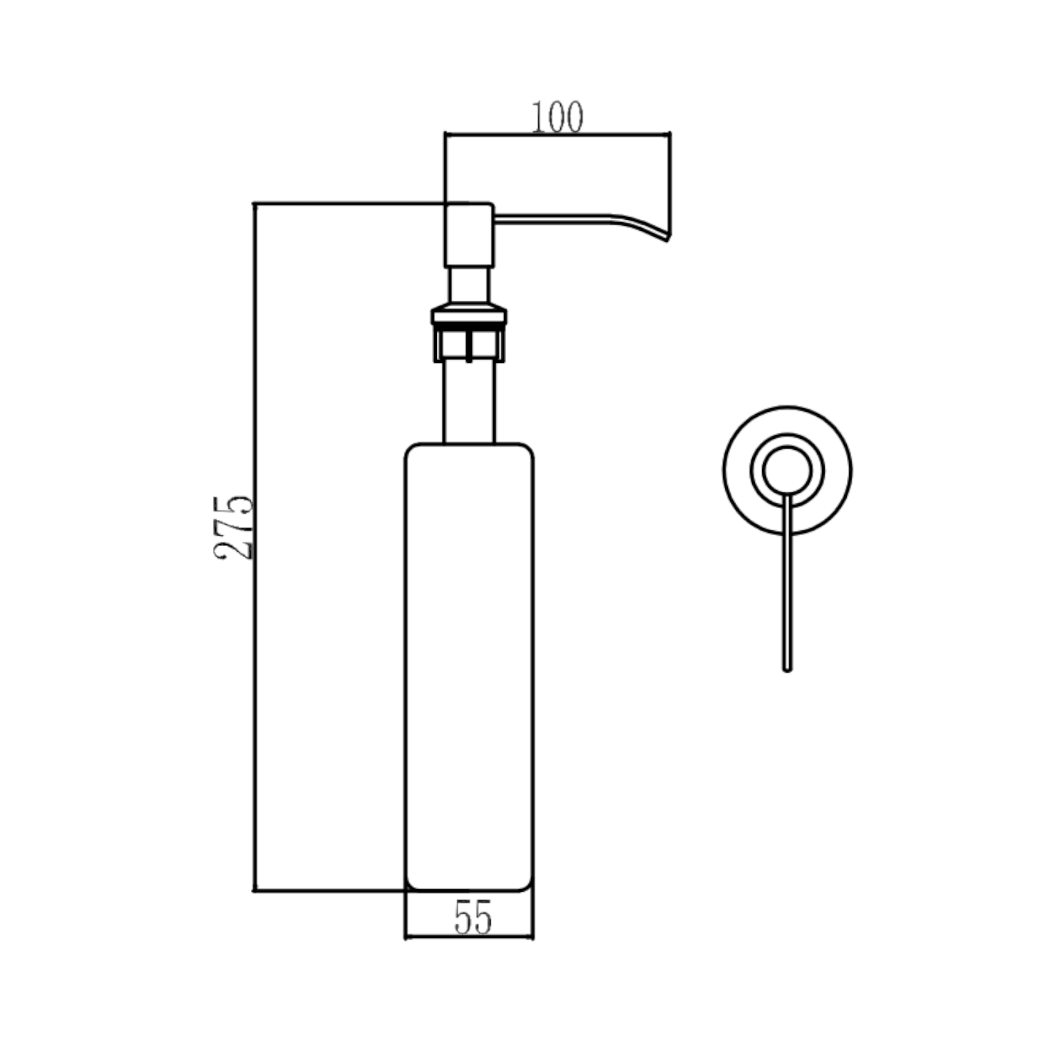 Дозатор кухонной мойки Savol S-ZY001Q, графит