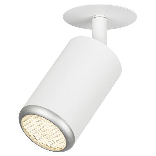 Светильник KL106 MR16 GU5.3 встраив. алюм. WH/SL бел./серебро матов. ЭРА Б0061634