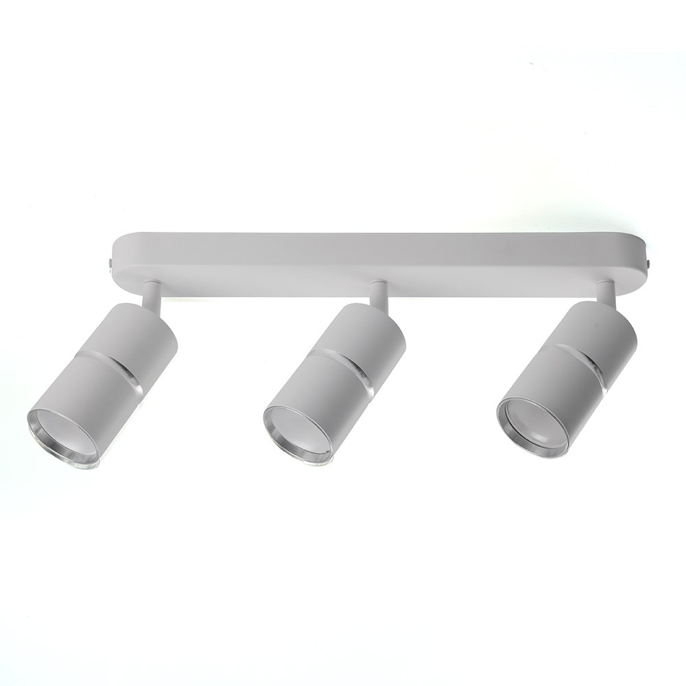 Светильник ДБО 3хGU10 без ламп наклонный белый хром