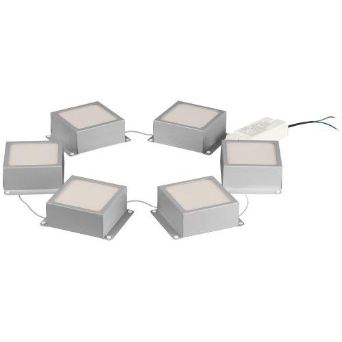 Светильник светодиодный SPO-646-3-4K-S6 36Вт 4000К 100х100 грильято домино компл. 6 кубиков+драйвер металлик (уп.6шт) Эра Б0062991