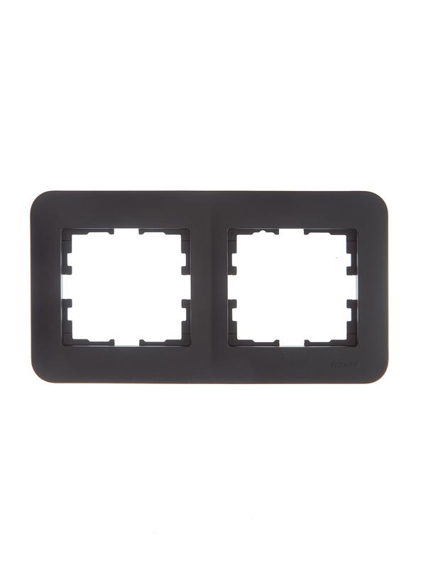Рамка 2-м ASTI горизонт. черн. бархат LEZARD 7081-4200-147