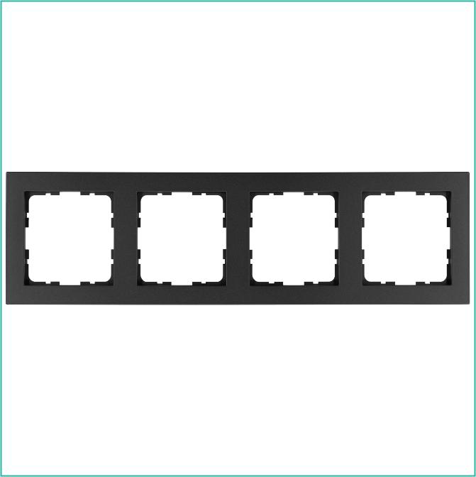 Рамка 4-м G-Classic антрацит Jasmart G1004B
