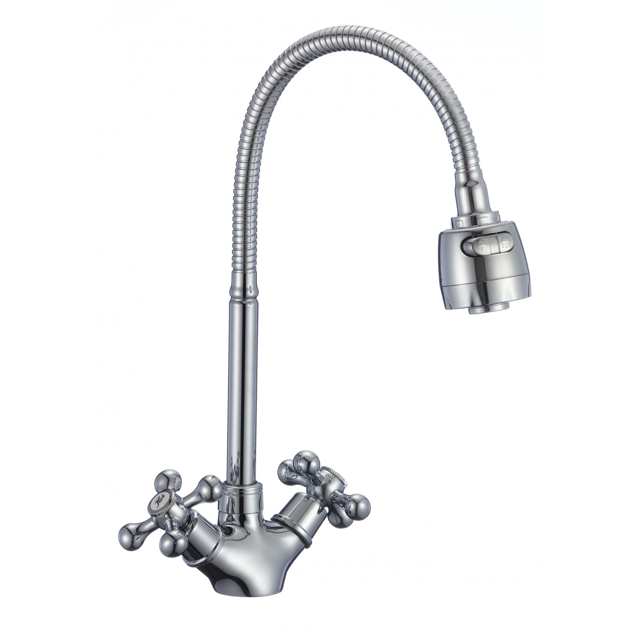 Смеситель для кухни с гибким изливом Fmark FM4319, хром