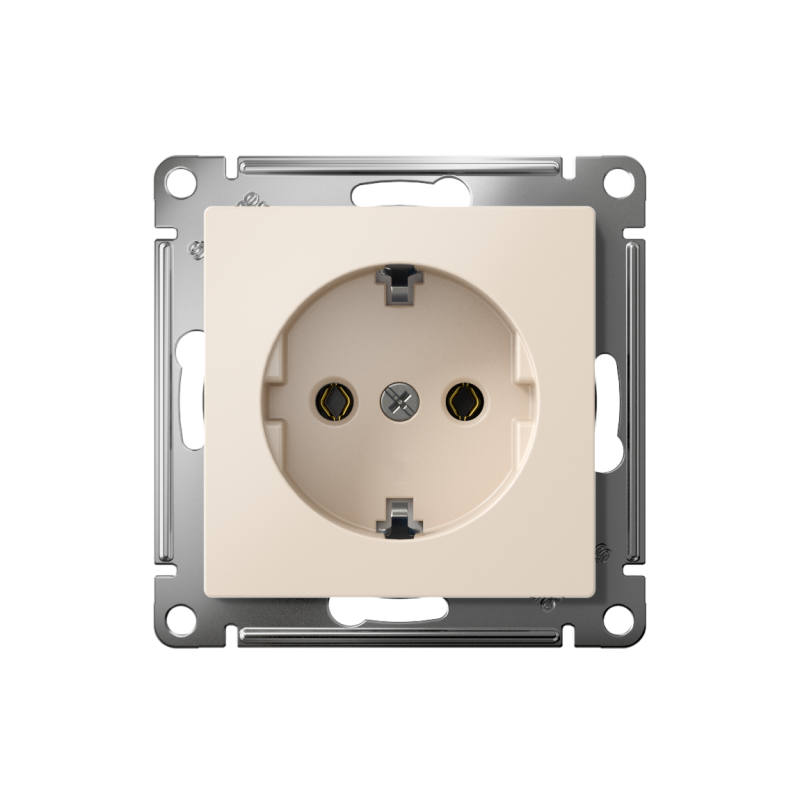 Розетка AtlasDesign 16А с заземл. быстрозажим. клем. механизм беж. SE ATN000243S