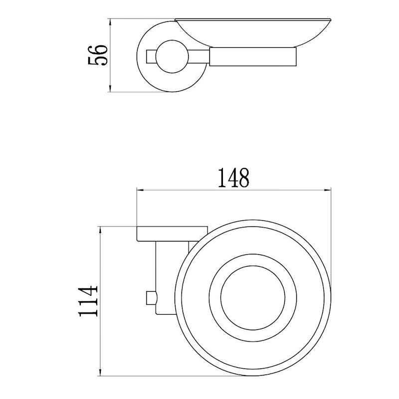 Мыльница Savol S-005659Q, графит