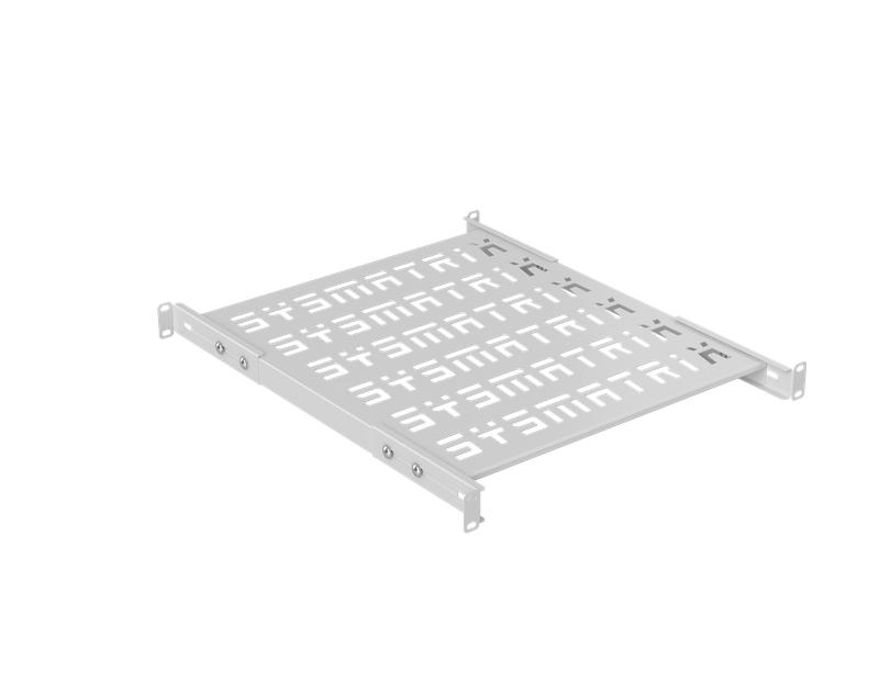 Полка универсальная перфорир. SMART 19дюйм площадка 500мм (регулировка направляющих 420-580мм) для напольн. и настен. шкафов RAL 7035 сер. SYSMATRIX SH 5004.700