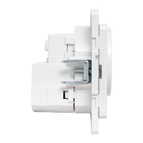 Розетка 1-м СП Стокгольм 16А USB A+C с заземл. защ. шторки винтов. клеммы механизм бел. EKF EYR16-2USB-typeA-typeC