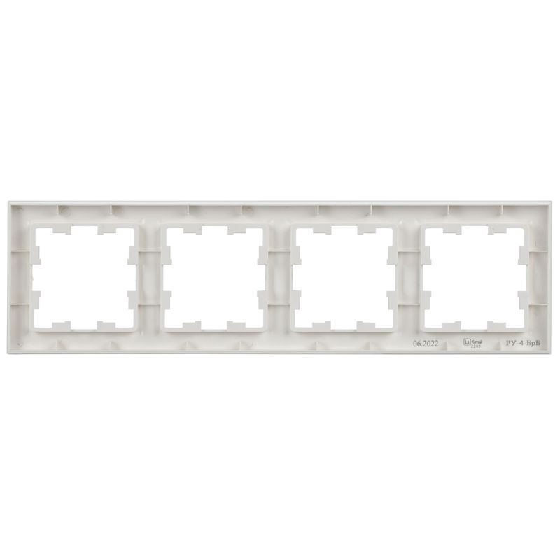 Рамка 4-м BRITE РУ-4-БрБ бел. IEK BR-M42-K01
