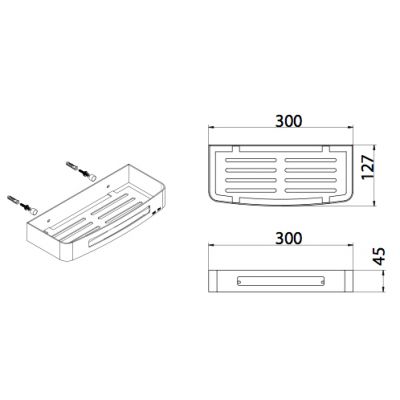 Полка FIXSEN Hotel прямоугольная одноэтажная (FX-31003B)