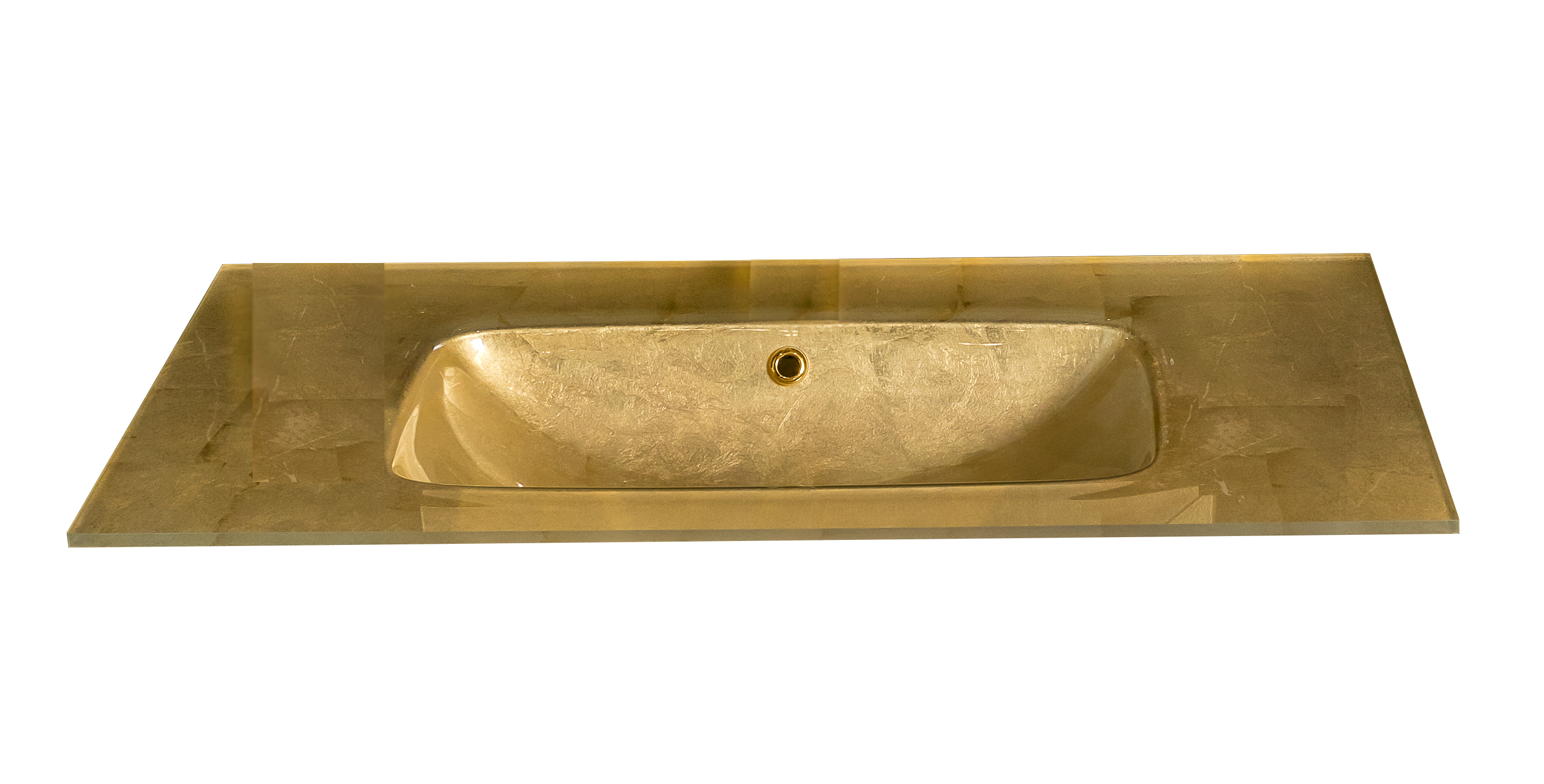 Столешница стекло 100см Поталированный Золотой моноблок