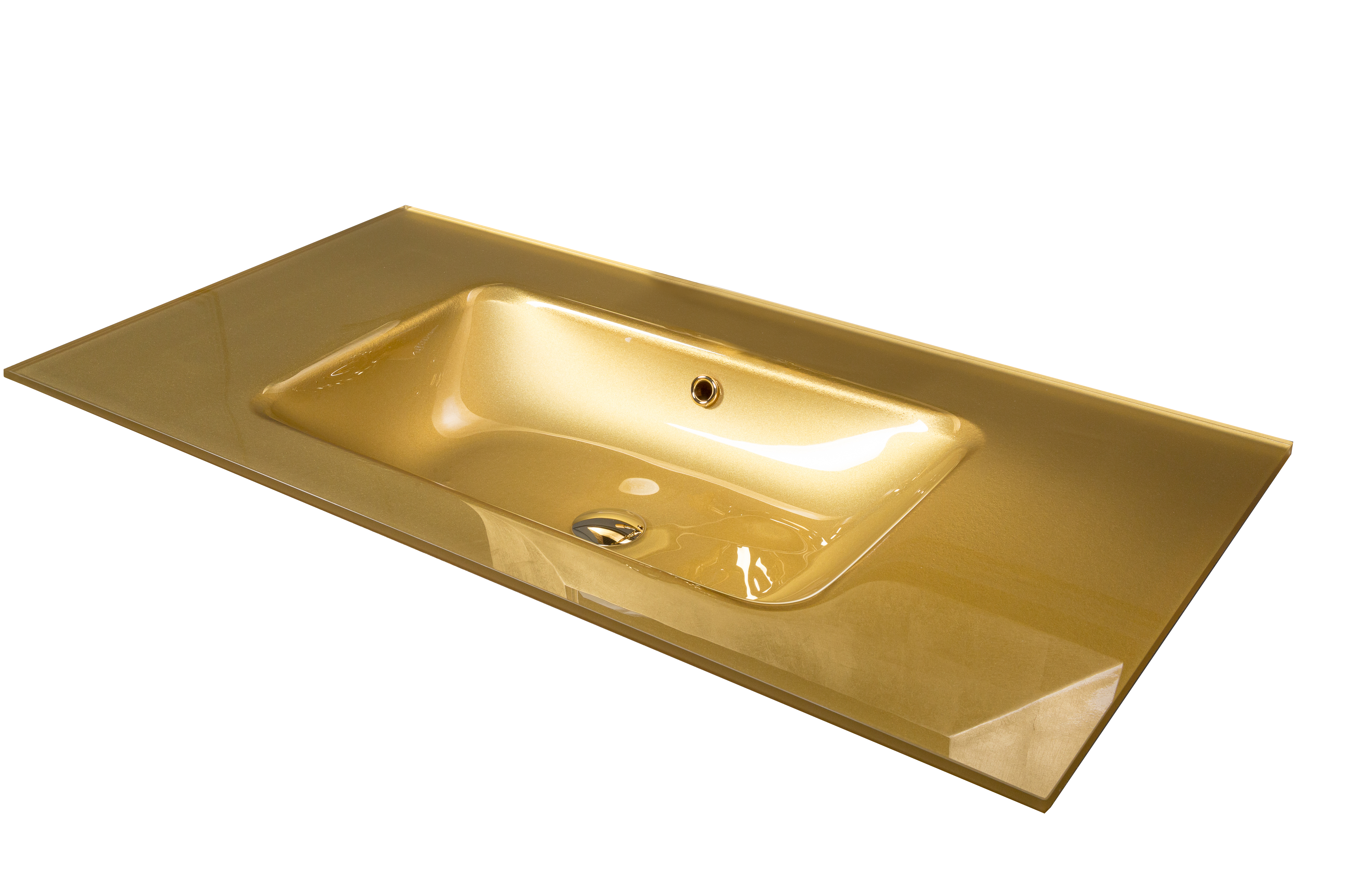 Столешница стекло 100см моноблок ЗОЛОТО