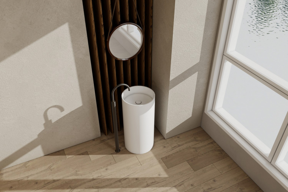 Раковина отдельностоящая ABBER Stein AS2516-H белая матовая