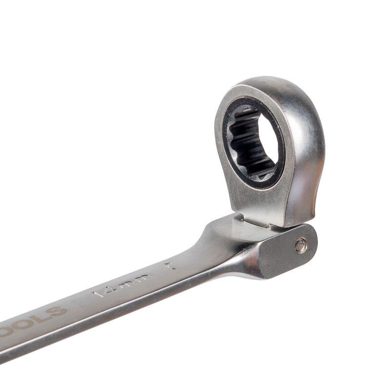 Набор гаечных комбинированных трещоточных ключей с шарниром НТКШ-8 (8-19) KBT-PROFESSIONAL КВТ 91951