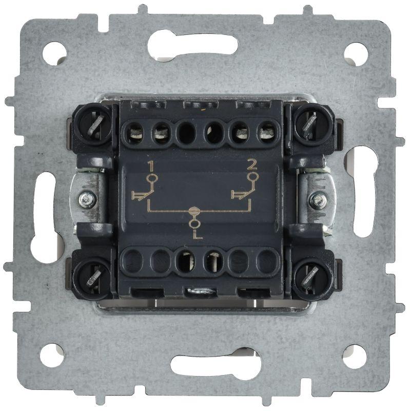Выключатель жалюзи СП BRITE ВС10-1-5-БрАБ 10А механизм арктич. бел. IEK BR-V15-0-10-K91