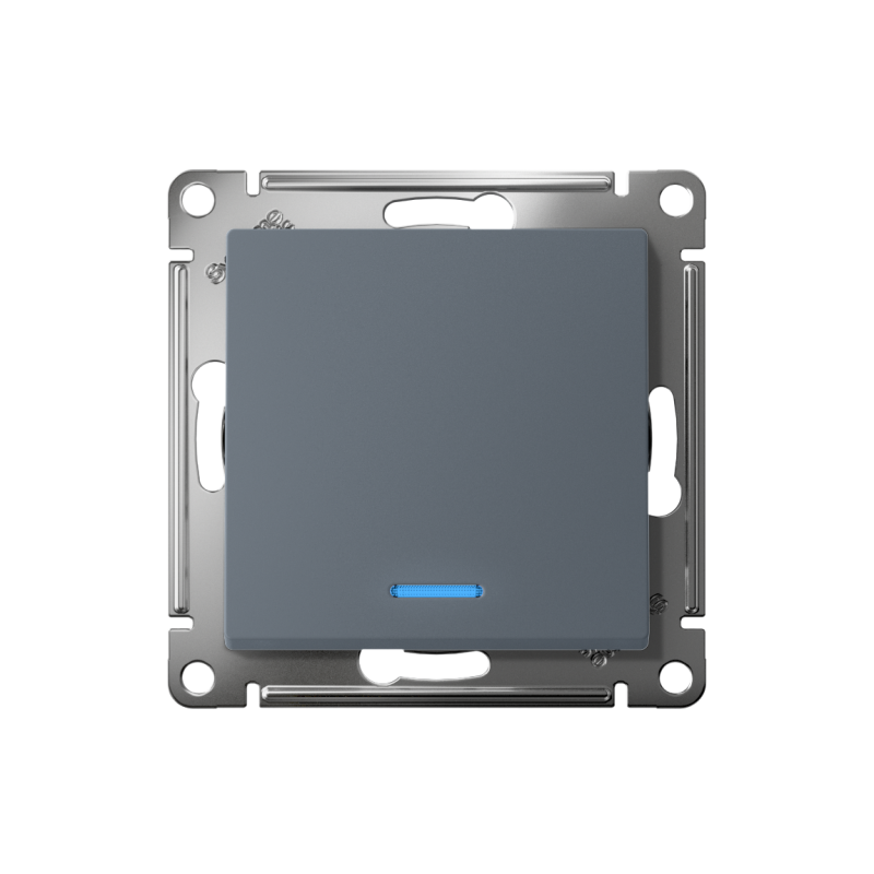 Переключатель проходной 1-кл. СП AtlasDesign 10А IP20 (сх. 6а) 10AX с подсветкой механизм грифель SE ATN000763